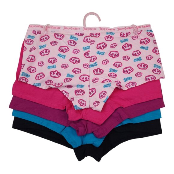 Juicy Couture Womens Intimates 5Pk Boyshorts Panties M Cotton Spandex Multicolor - Picture 11 of 11